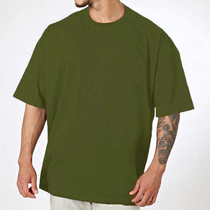 Herren T-Shirt Oversized Baumwolle Rundhals