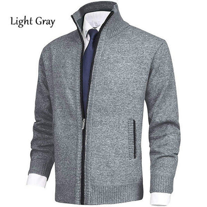 Herren Strickjacke Modern Hochkragen Elegantes Design