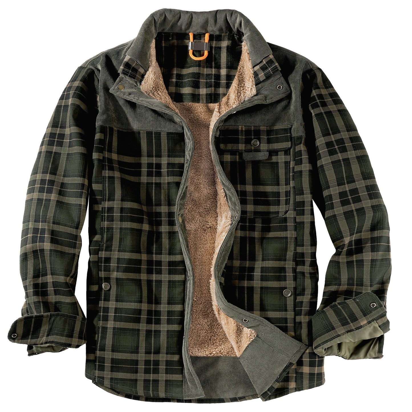 Herren Flanelljacke Warm Kuschelig Winterjacke