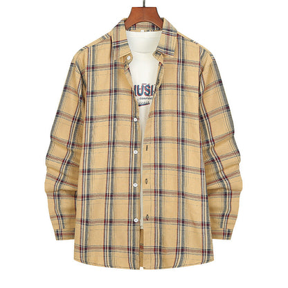 Herren Flanellhemd Karomuster Bequem Modern