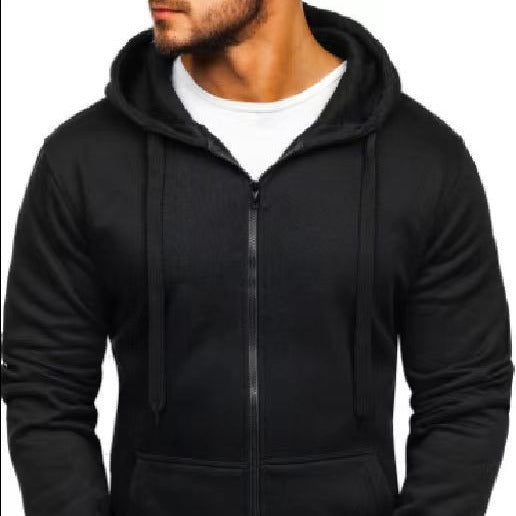 Herren Sweatjacke Durchgehend Reißverschluss Taschen Sportlich - BerlinGlamour