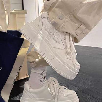 Damen Plateau Sneaker Hoch Modern Strukturiert