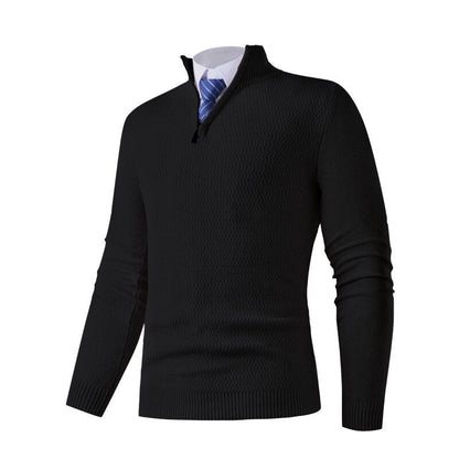 Herren Pullover Strick Modern Stehkragen