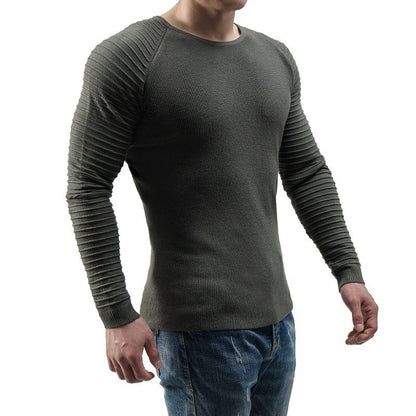 Moderner Herren Strickpullover Rippstruktur Elegant