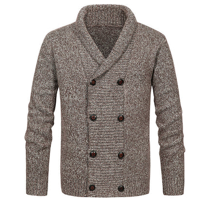 Herren Strickjacke Modern Schalkragen Dekorativ