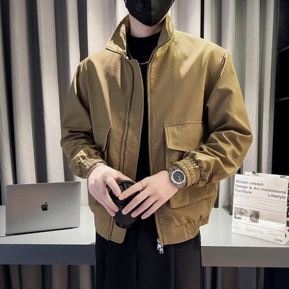 Herren Übergangsjacke Modisch mit Taschen Elastisch
