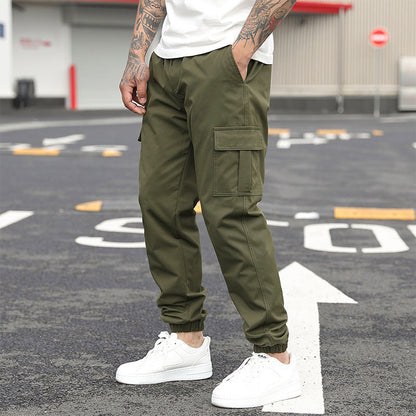 Herren Cargo-Hose Urban Style Trendig Schwarz