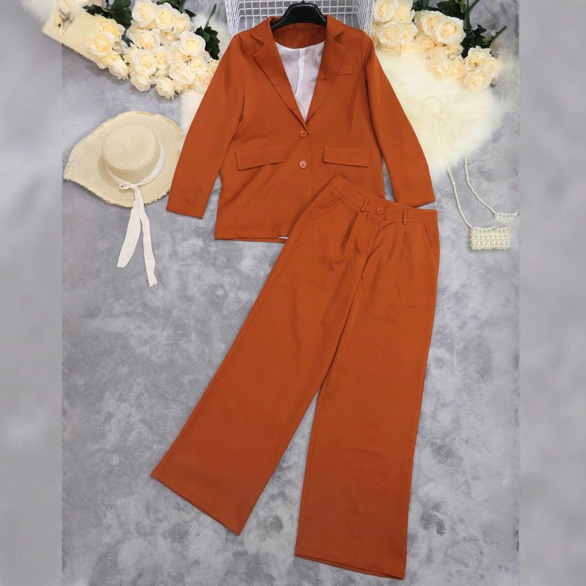 Damen Blazer Oversize Set Modern Elegant