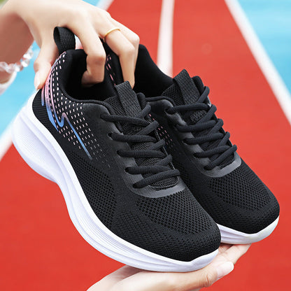 Damen Sneaker Sportlich Atmungsaktiv Mesh Freizeitschuhe