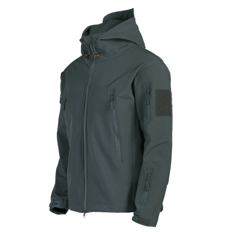 Herren Softshelljacke Wasserdicht mit Kapuze Modern - BerlinGlamour