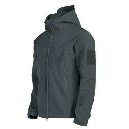 Herren Softshelljacke Wasserdicht mit Kapuze Modern - BerlinGlamour