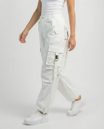 Damen Palazzo Hose Weite Bein mit Kordelbund und Taschen - BerlinGlamour