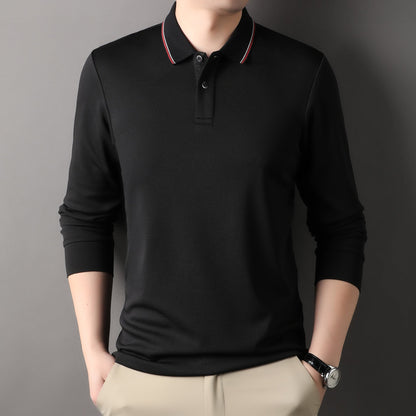 Herren Polo Langarm Moderner Kragen Stylisch Elegant