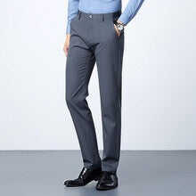 Herren Anzughose Klassisch Schwarz Slimfit