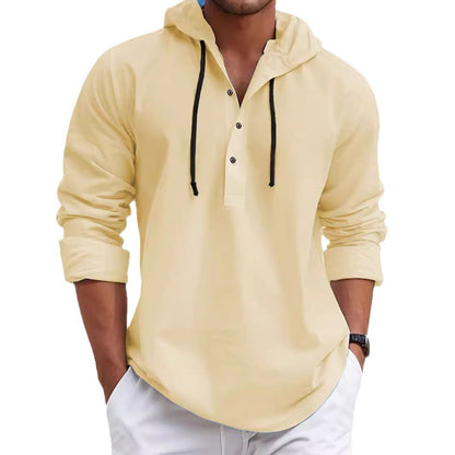 Herren Kapuzenpullover Lässig Modern mit Knöpfen