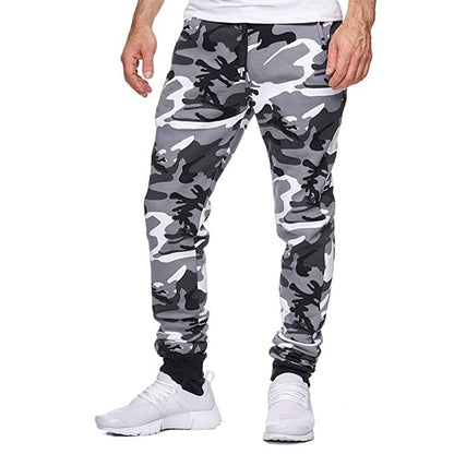 Herren Cargohose Camouflage Elastic Bund Modern