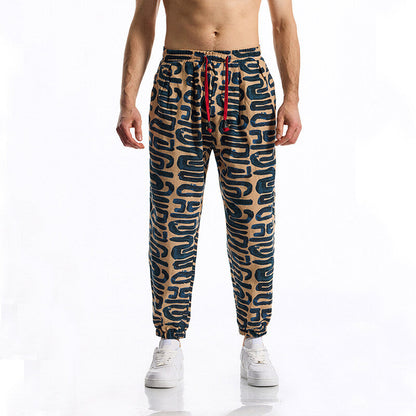 Herren Jogginghose Modern Patchwork Design Sportlich