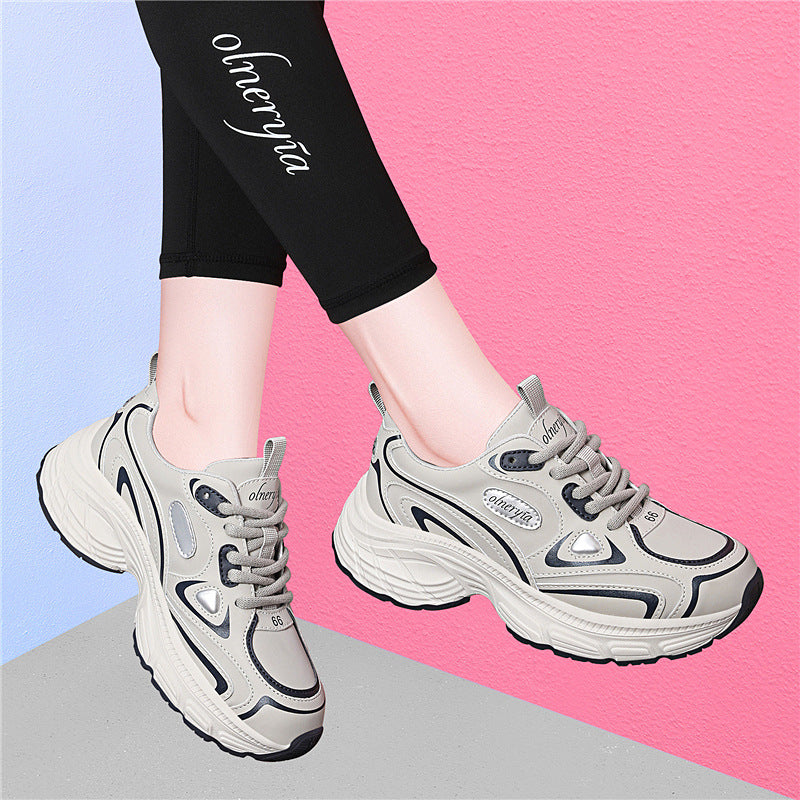 Damen Sneaker Sportlich Chunky Bequem Weite Passform