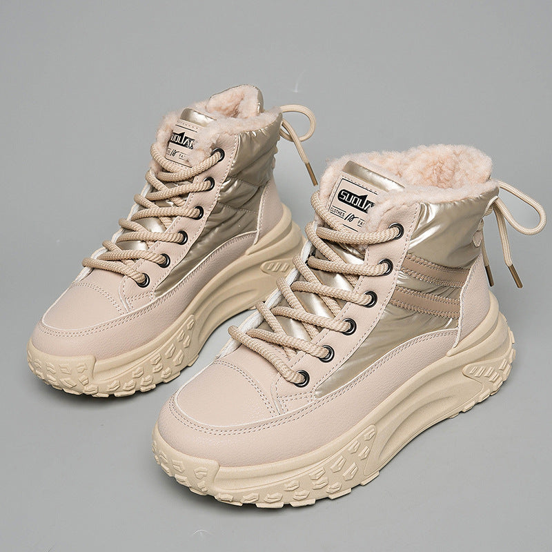 Damen Winterstiefel Sneaker Hoher Schaft Warm - BerlinGlamour
