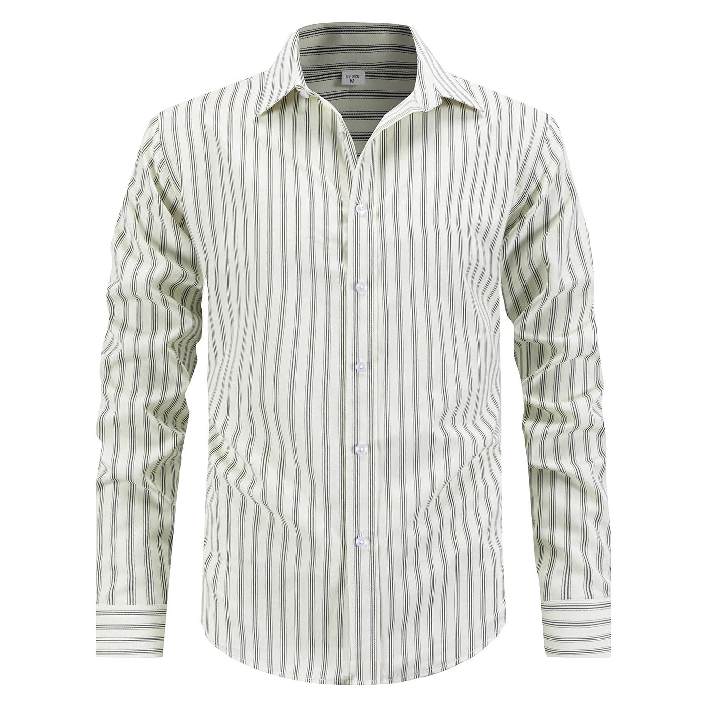 Herren Hemd Langarm Gestreift Baumwolle Modern - BerlinGlamour