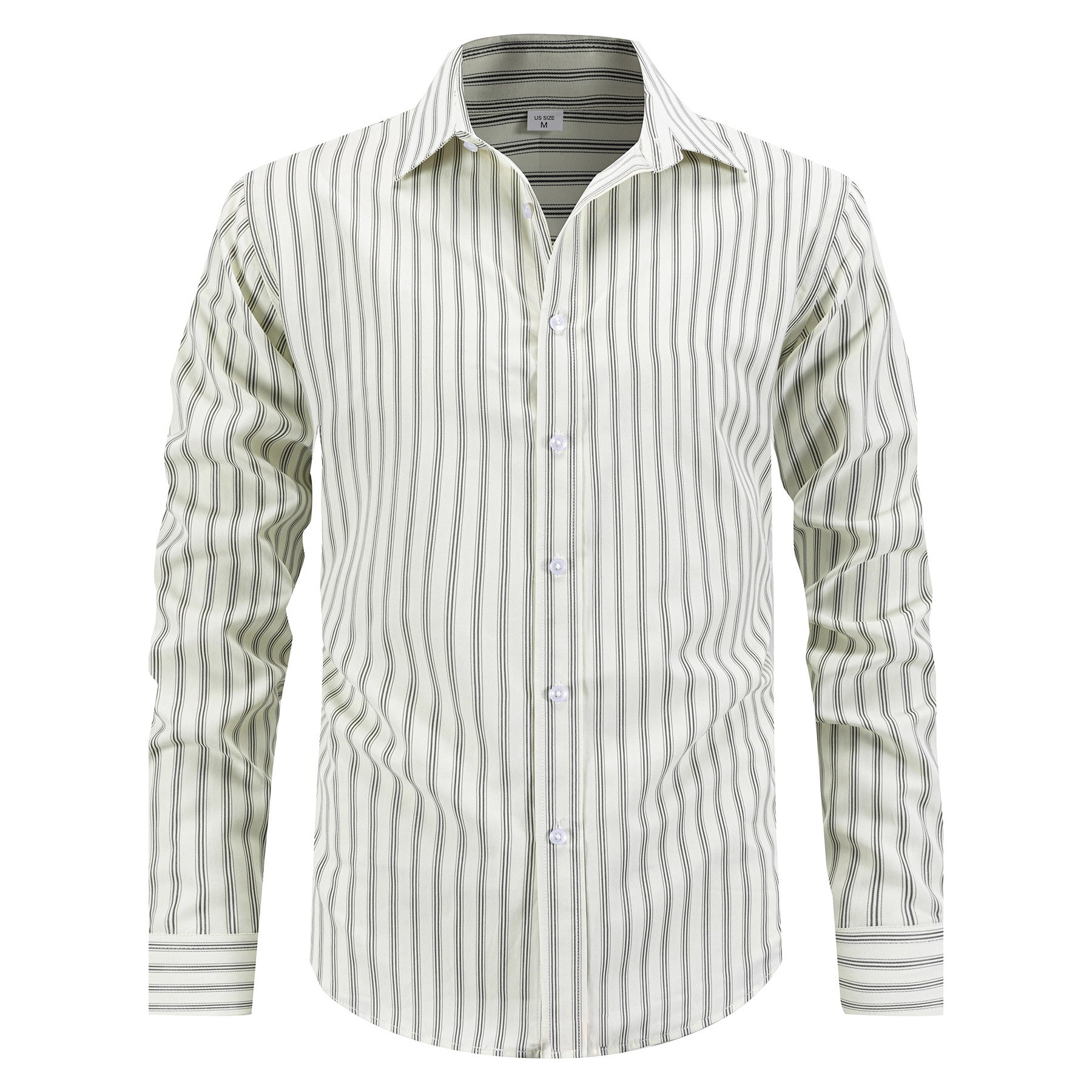 Herren Hemd Langarm Gestreift Baumwolle Modern - BerlinGlamour