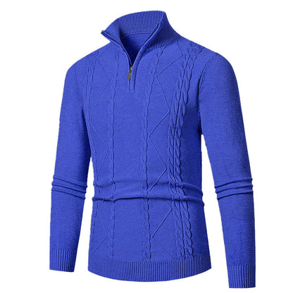 der neue Titel: Herren Strickpullover mit Halb-Zip und strukturiertem Muster BerlinGlamour