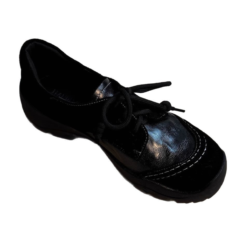 Damen Schnürschuhe Lederschuhe Bequem Modisch