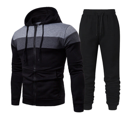 Herren Sportanzug Kapuzenjacke Jogginghose Set