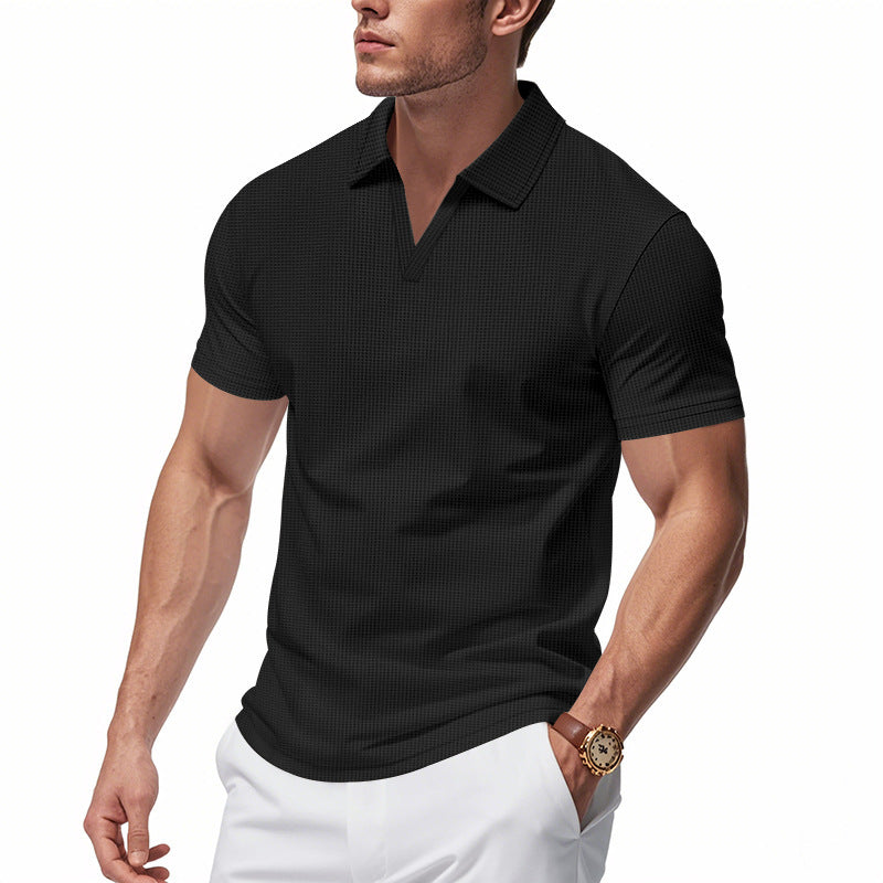 Herren Poloshirt Modern Strukturiert Trendig
