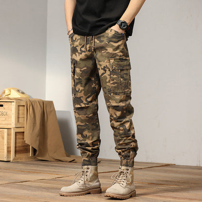 Herren Cargohose Camouflage Urban Style elastisch