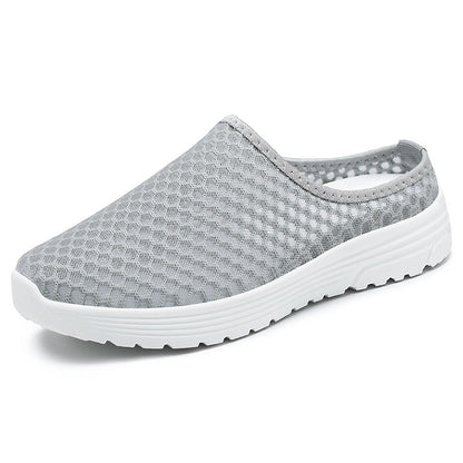 Damen Pantoletten Atmungsaktiv Freizeit Schuhe Netzoptik