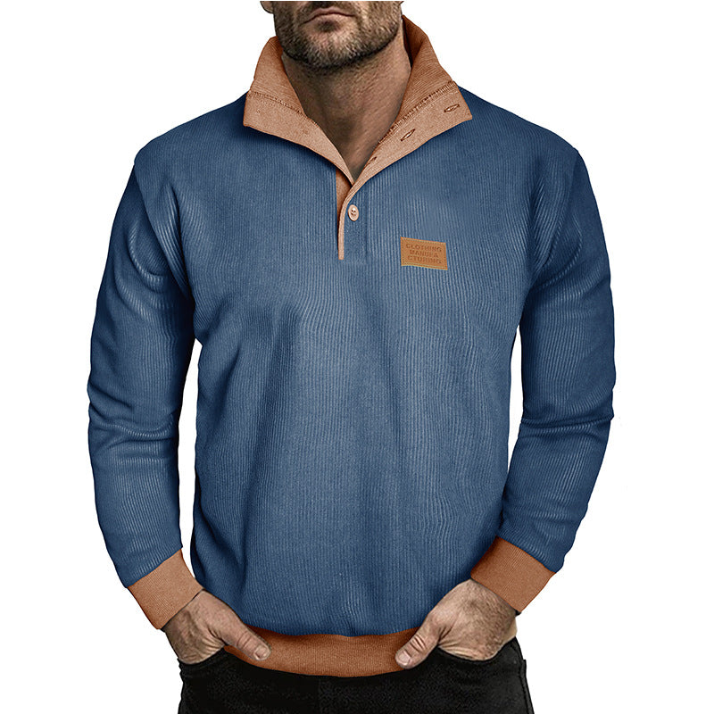 Herren Pullover Langarm Modisch Mit V-Ausschnitt