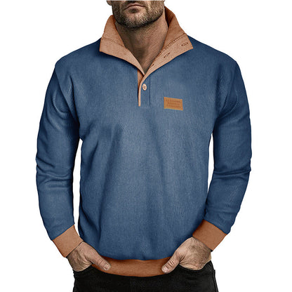Herren Pullover Langarm Modisch Mit V-Ausschnitt