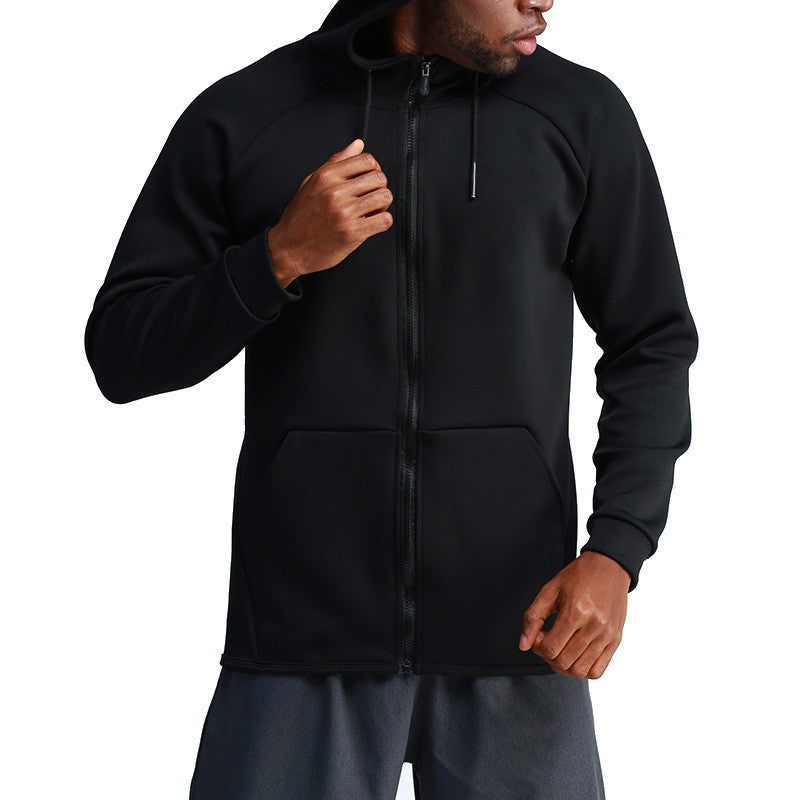 Herren Sportjacke Kapuze Taschen Funktionell Wasserdicht