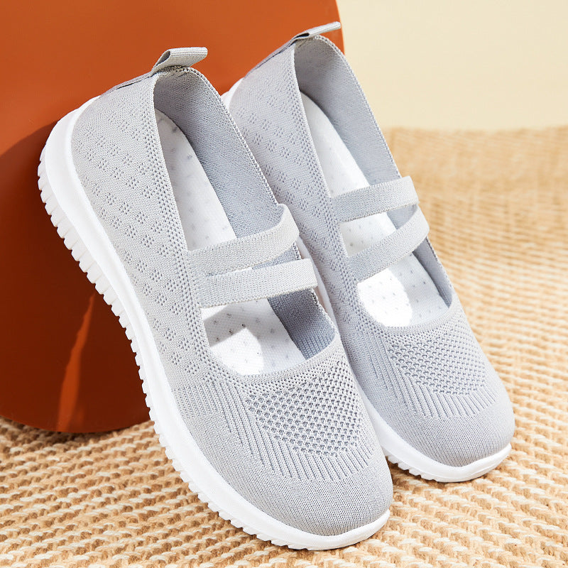 Damen Sneaker Bequem Slip-On mit Klettverschluss - BerlinGlamour