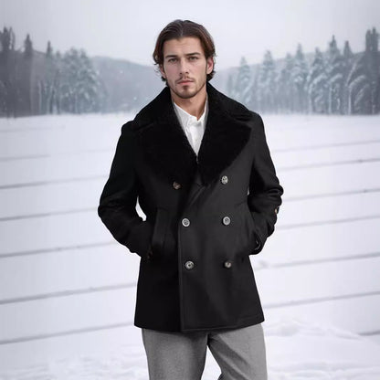 Herren Dufflejacke Modern mit Weichem Kragen und Taschen - BerlinGlamour