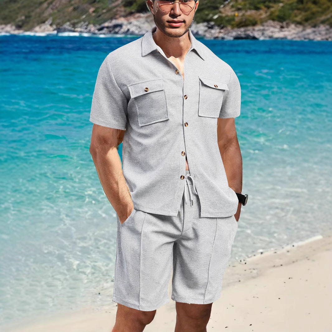 Herren Oberteil Freizeit atmungsaktiv mit Taschen Modern