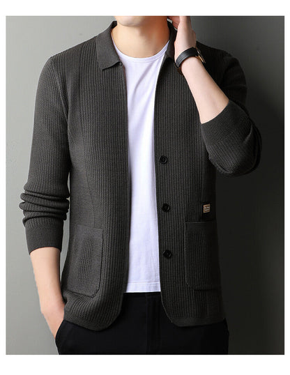 Strickcardigan Herren Lässig Strukturiert Modern
