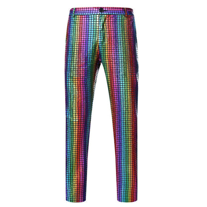 Herren Paillettenhose Glitzerhose Modern Schnitt