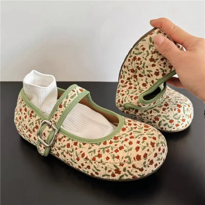 Damen Ballerinas Bequem Weich Riemen Schuhe