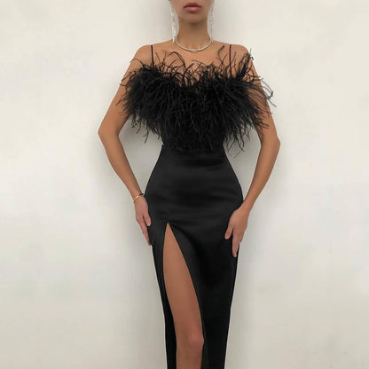 Kurzes Partykleid Slim Fit Arm Bedeckend - BerlinGlamour