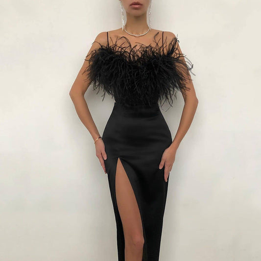 Kurzes Partykleid Slim Fit Arm Bedeckend - BerlinGlamour