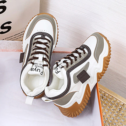Damen Sneaker Sportlich Chunky mit rutschfester Sohle
