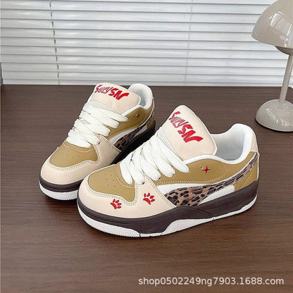 Damen Sneaker Sportlich Animal Print Bequem