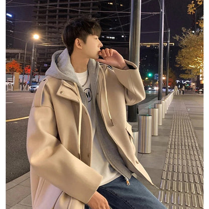 Herren Winterjacke Übergröße Kapuze Modern Trendig