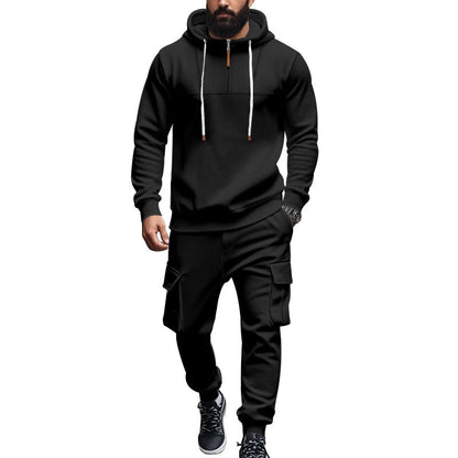 Herren Sportanzug Kapuze Modern Schnitt Taschen