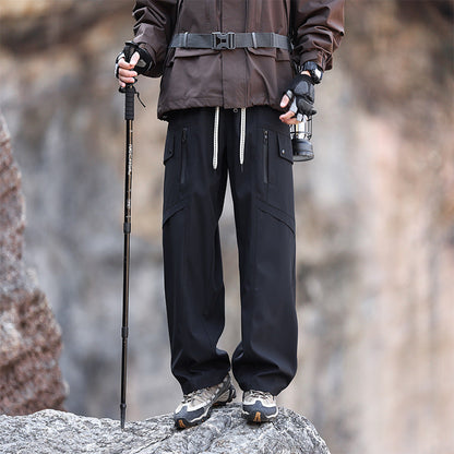 Herren Wanderhose Multifunktional mit verstellbarem Bund und Taschen