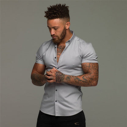 Herren Hemd Kurzarm Slim Fit Modern