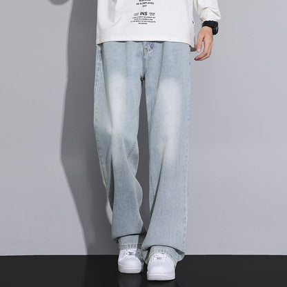 Herren Jeans Weite Bein Moderner Used Look