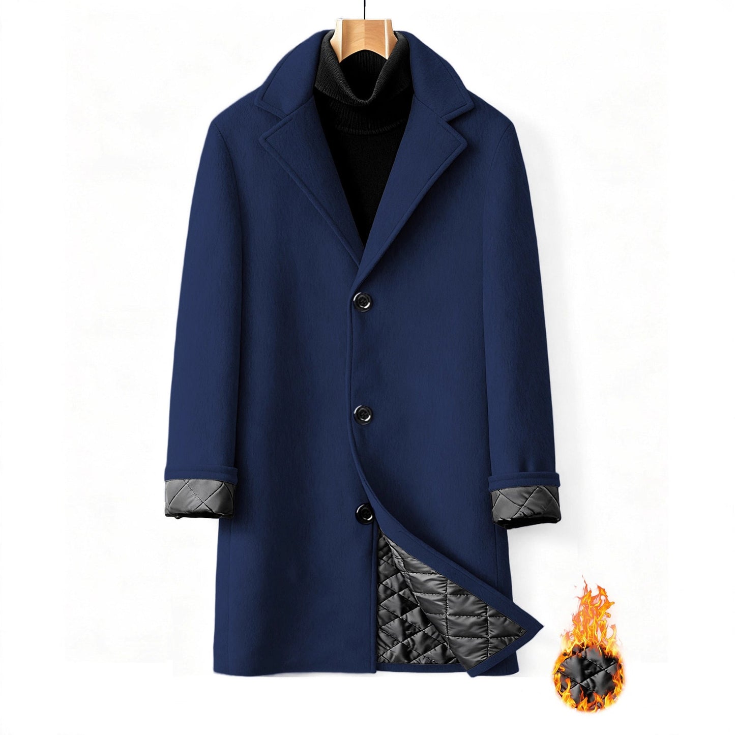 Herren Übergangsmantel Wärmeisolierend Elegant Modern